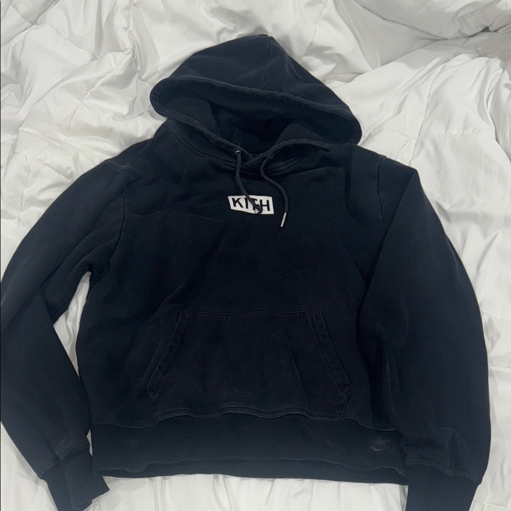 Kith Black Logo Hoodie - Women's Pullover Jacket